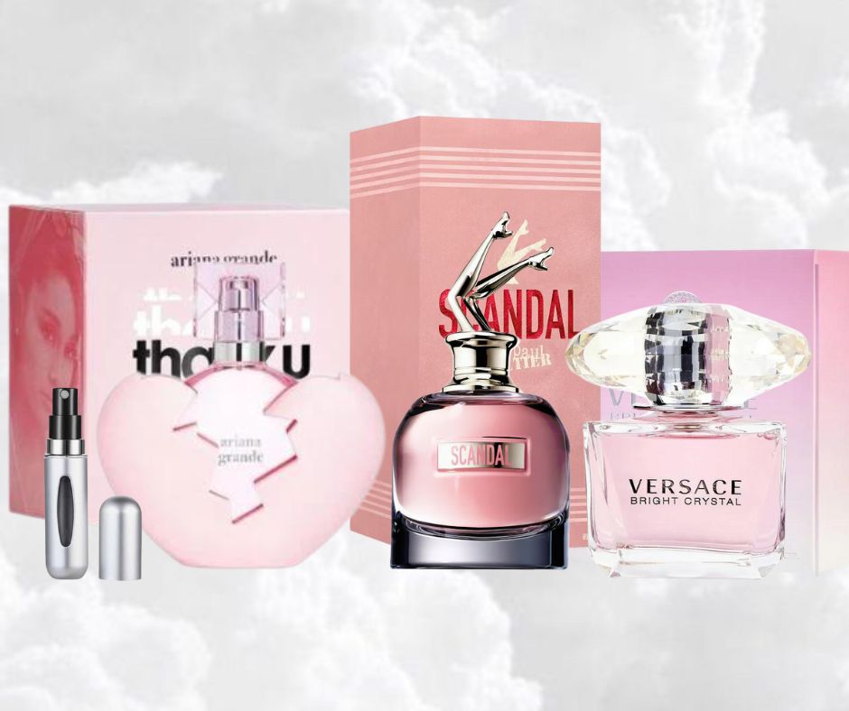 COMBO THANK U NEXT-ARIANA GRANDE/ SCANDAL-JEAN PAUL GAULTIER/ BRIGHT CRYSTAL/VERSACE