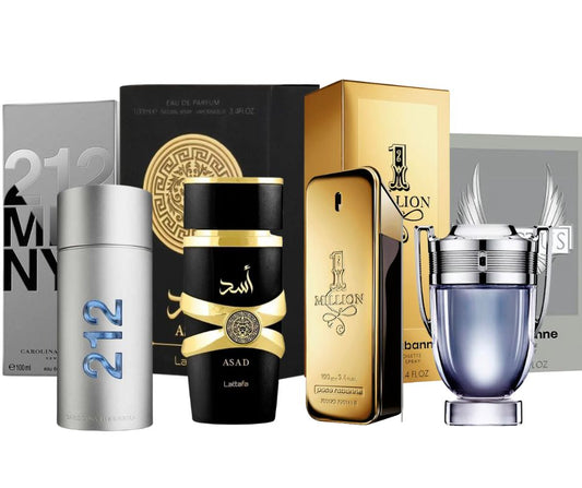 COMBO INVICTUS, ONE MILLION-PACO RABANNE/,ASAD-LATTAFA/, 212 NYC-CAROLINA HERRERA